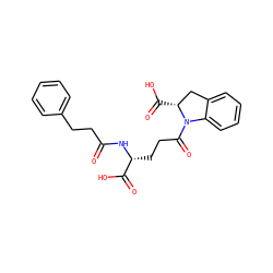 O=C(CCc1ccccc1)N[C@H](CCC(=O)N1c2ccccc2C[C@H]1C(=O)O)C(=O)O ZINC000029346687