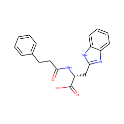 O=C(CCc1ccccc1)N[C@H](Cc1nc2ccccc2[nH]1)C(=O)O ZINC000045350154