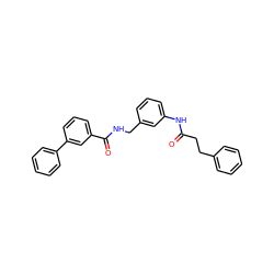 O=C(CCc1ccccc1)Nc1cccc(CNC(=O)c2cccc(-c3ccccc3)c2)c1 ZINC001772608602