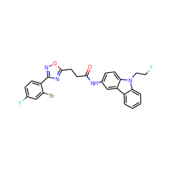 O=C(CCc1nc(-c2ccc(F)cc2Br)no1)Nc1ccc2c(c1)c1ccccc1n2CCF ZINC000103252305