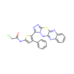 O=C(CCl)Nc1cc(-c2ccccc2)c(-c2nnc3n2Nc2nc4ccccc4nc2S3)s1 ZINC000028826990