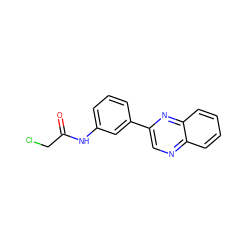 O=C(CCl)Nc1cccc(-c2cnc3ccccc3n2)c1 ZINC000001399333