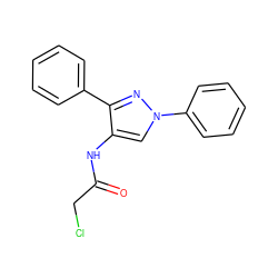 O=C(CCl)Nc1cn(-c2ccccc2)nc1-c1ccccc1 ZINC000003188064