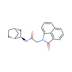 O=C(CN1C(=O)c2cccc3cccc1c23)N[C@@H]1C[C@H]2CC[C@@H]1C2 ZINC000004018806