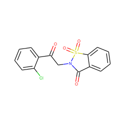 O=C(CN1C(=O)c2ccccc2S1(=O)=O)c1ccccc1Cl ZINC000007155441