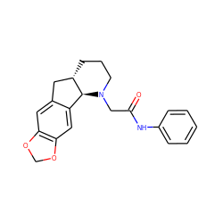 O=C(CN1CCC[C@H]2Cc3cc4c(cc3[C@@H]21)OCO4)Nc1ccccc1 ZINC000299830106