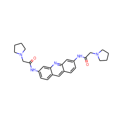 O=C(CN1CCCC1)Nc1ccc2cc3ccc(NC(=O)CN4CCCC4)cc3nc2c1 ZINC000013679549