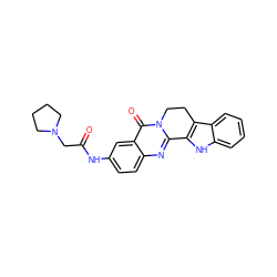 O=C(CN1CCCC1)Nc1ccc2nc3n(c(=O)c2c1)CCc1c-3[nH]c2ccccc12 ZINC000049116560