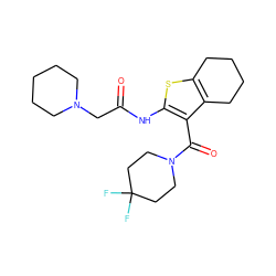 O=C(CN1CCCCC1)Nc1sc2c(c1C(=O)N1CCC(F)(F)CC1)CCCC2 ZINC000095559959