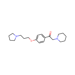 O=C(CN1CCCCC1)c1ccc(OCCCN2CCCC2)cc1 ZINC000082157124