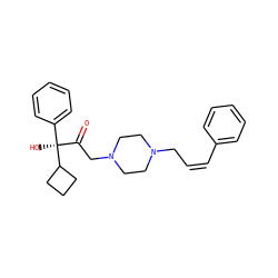 O=C(CN1CCN(C/C=C\c2ccccc2)CC1)[C@](O)(c1ccccc1)C1CCC1 ZINC000027707870