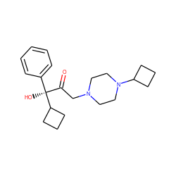 O=C(CN1CCN(C2CCC2)CC1)[C@](O)(c1ccccc1)C1CCC1 ZINC000022940316