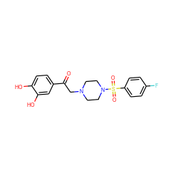 O=C(CN1CCN(S(=O)(=O)c2ccc(F)cc2)CC1)c1ccc(O)c(O)c1 ZINC000036227524