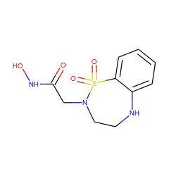 O=C(CN1CCNc2ccccc2S1(=O)=O)NO ZINC000013518115