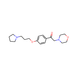 O=C(CN1CCOCC1)c1ccc(OCCCN2CCCC2)cc1 ZINC000073277942