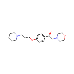 O=C(CN1CCOCC1)c1ccc(OCCCN2CCCCC2)cc1 ZINC000073198168