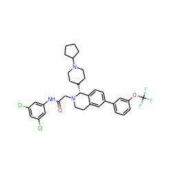 O=C(CN1CCc2cc(-c3cccc(OC(F)(F)F)c3)ccc2[C@H]1C1CCN(C2CCCC2)CC1)Nc1cc(Cl)cc(Cl)c1 ZINC000049776342