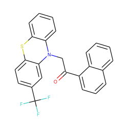 O=C(CN1c2ccccc2Sc2ccc(C(F)(F)F)cc21)c1cccc2ccccc12 ZINC000002185909