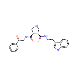 O=C(CNC(=O)[C@H]1CNC[C@H]1C(=O)NCCc1c[nH]c2ccccc12)c1ccccc1 ZINC000084726935