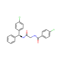 O=C(CNC(=O)c1ccc(Cl)cc1)N[C@@H](c1ccccc1)c1ccc(Cl)cc1 ZINC000040918573