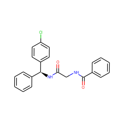 O=C(CNC(=O)c1ccccc1)N[C@@H](c1ccccc1)c1ccc(Cl)cc1 ZINC000040916008