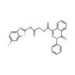 O=C(CNC(=O)c1nn(-c2ccccc2)c(=O)c2ccccc12)Nc1nc2ccc(F)cc2s1 ZINC000095584717