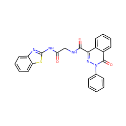 O=C(CNC(=O)c1nn(-c2ccccc2)c(=O)c2ccccc12)Nc1nc2ccccc2s1 ZINC000095585801