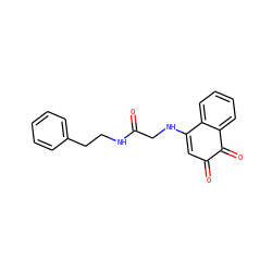 O=C(CNC1=CC(=O)C(=O)c2ccccc21)NCCc1ccccc1 ZINC000473160497