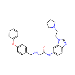 O=C(CNCc1ccc(Oc2ccccc2)cc1)Nc1ccc2ncn(CCN3CCCC3)c2c1 ZINC000028112378