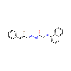 O=C(CNc1cccc2ccccc12)N/N=C/C(Br)=C/c1ccccc1 ZINC000003091710