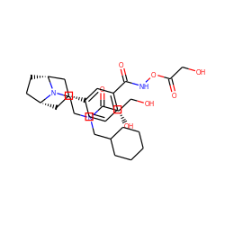 O=C(CO)ONC(=O)c1cccc([C@@H]2C[C@@H]3CC[C@H](C2)N3CCN(CC2CCCCC2)C(=O)[C@@H](O)CO)c1 ZINC001772595801