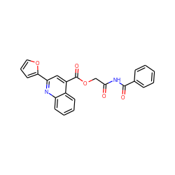 O=C(COC(=O)c1cc(-c2ccco2)nc2ccccc12)NC(=O)c1ccccc1 ZINC000004871075