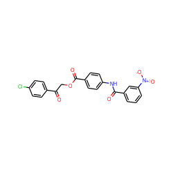 O=C(COC(=O)c1ccc(NC(=O)c2cccc([N+](=O)[O-])c2)cc1)c1ccc(Cl)cc1 ZINC000095576787