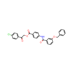 O=C(COC(=O)c1ccc(NC(=O)c2cccc(OCc3ccccc3)c2)cc1)c1ccc(Cl)cc1 ZINC000095574293