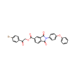 O=C(COC(=O)c1ccc2c(c1)C(=O)N(c1ccc(Oc3ccccc3)cc1)C2=O)c1ccc(Br)cc1 ZINC000002054535