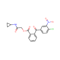 O=C(COC(=O)c1ccccc1C(=O)c1ccc(Cl)c([N+](=O)[O-])c1)NC1CC1 ZINC000002634714