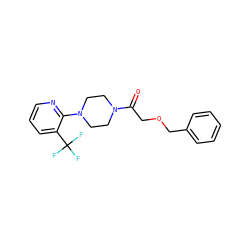 O=C(COCc1ccccc1)N1CCN(c2ncccc2C(F)(F)F)CC1 ZINC000066122973