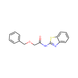 O=C(COCc1ccccc1)Nc1nc2ccccc2s1 ZINC000069381210