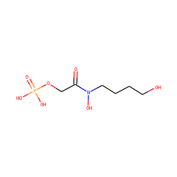 O=C(COP(=O)(O)O)N(O)CCCCO ZINC000058638509