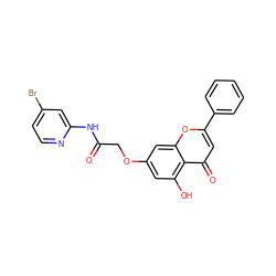 O=C(COc1cc(O)c2c(=O)cc(-c3ccccc3)oc2c1)Nc1cc(Br)ccn1 ZINC000096273538