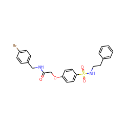 O=C(COc1ccc(S(=O)(=O)NCCc2ccccc2)cc1)NCc1ccc(Br)cc1 ZINC000473112630