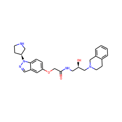 O=C(COc1ccc2c(cnn2[C@H]2CCNC2)c1)NC[C@@H](O)CN1CCc2ccccc2C1 ZINC001772607194