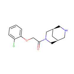 O=C(COc1ccccc1Cl)N1C[C@@H]2CNC[C@@H](C2)C1 ZINC000103257379