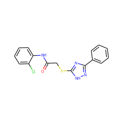 O=C(CSc1nc(-c2ccccc2)n[nH]1)Nc1ccccc1Cl ZINC000005999669