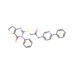 O=C(CSc1nc2c(c(=O)n1-c1ccccc1)SCC2)Nc1ccc(-c2ccccc2)nc1 ZINC000095583453