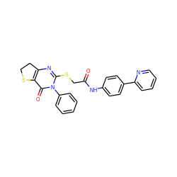 O=C(CSc1nc2c(c(=O)n1-c1ccccc1)SCC2)Nc1ccc(-c2ccccn2)cc1 ZINC000095582404