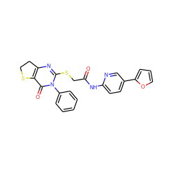 O=C(CSc1nc2c(c(=O)n1-c1ccccc1)SCC2)Nc1ccc(-c2ccco2)cn1 ZINC000095585472