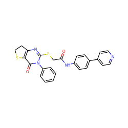 O=C(CSc1nc2c(c(=O)n1-c1ccccc1)SCC2)Nc1ccc(-c2ccncc2)cc1 ZINC000095583942