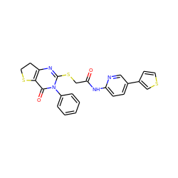 O=C(CSc1nc2c(c(=O)n1-c1ccccc1)SCC2)Nc1ccc(-c2ccsc2)cn1 ZINC000095584670