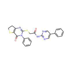 O=C(CSc1nc2c(c(=O)n1-c1ccccc1)SCC2)Nc1ncc(-c2ccccc2)cn1 ZINC000095582069